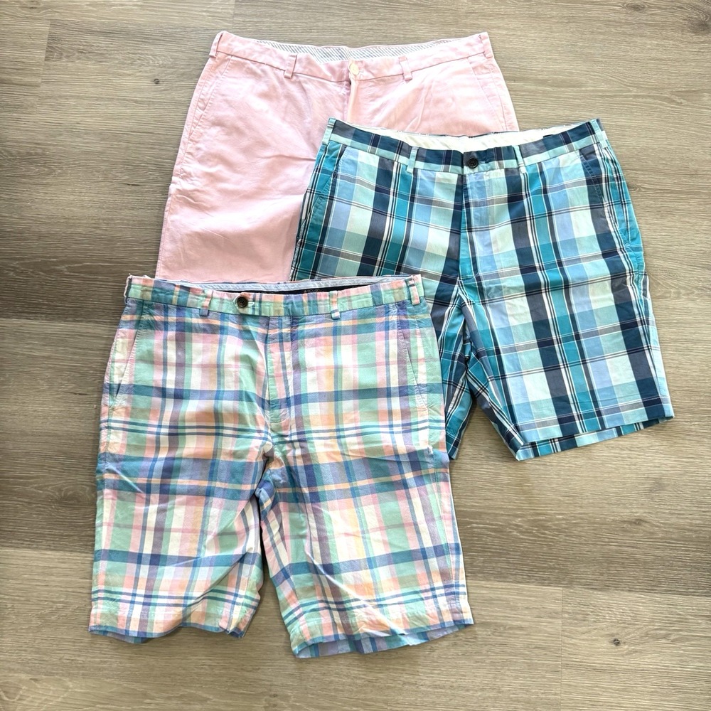 Lot 3 Brooks Brothers Baird McNutt Irish Linen &Cotton Shorts‎ Men's Size 38